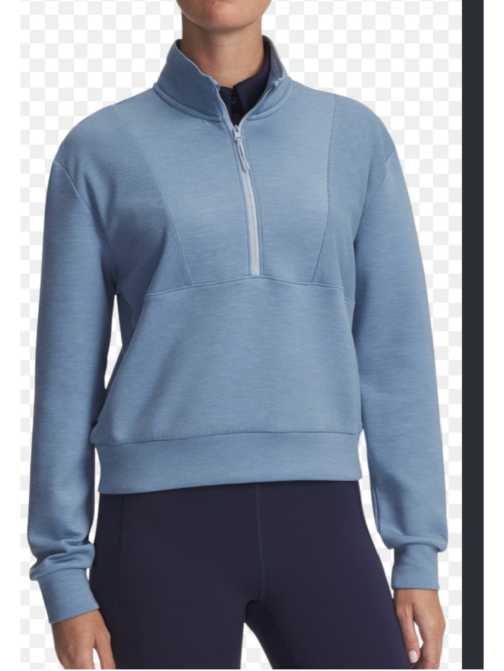 NWT Under Armour Women’s XL Light Blue Quarter Zip Performance Pullover